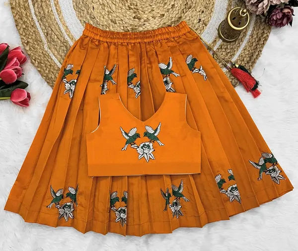 Kids_Embroidery_South_Indian_Traditional_Pattu_Pavadai_Silk_Blend_Readymade_Lehenga_Choli_Dress_For_Girls