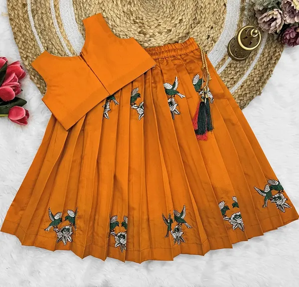 Kids_Embroidery_South_Indian_Traditional_Pattu_Pavadai_Silk_Blend_Readymade_Lehenga_Choli_Dress_For_Girls
