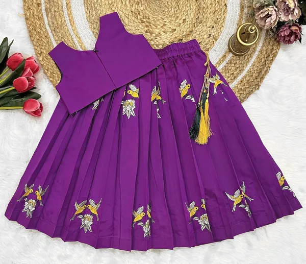 Kids_Embroidery_South_Indian_Traditional_Pattu_Pavadai_Silk_Blend_Readymade_Lehenga_Choli_Dress_For_Girls