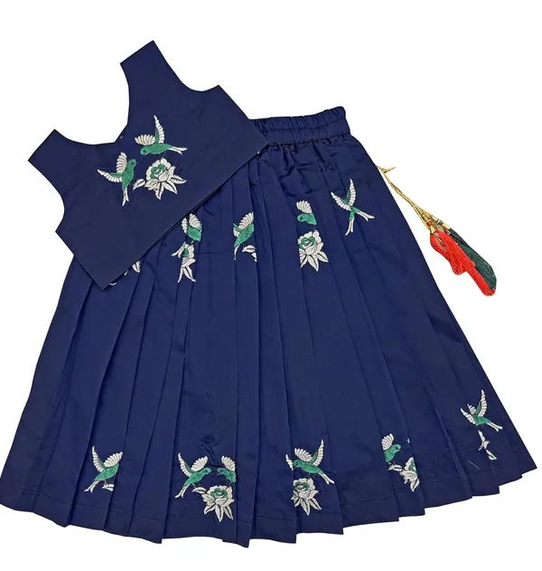 Kids_Embroidery_South_Indian_Traditional_Pattu_Pavadai_Silk_Blend_Readymade_Lehenga_Choli_Dress_For_Girls
