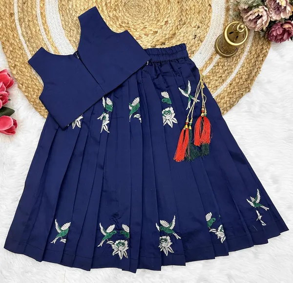 Kids_Embroidery_South_Indian_Traditional_Pattu_Pavadai_Silk_Blend_Readymade_Lehenga_Choli_Dress_For_Girls