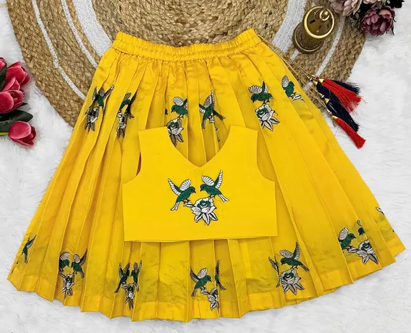 Kids_Embroidery_South_Indian_Traditional_Pattu_Pavadai_Silk_Blend_Readymade_Lehenga_Choli_Dress_For_Girls