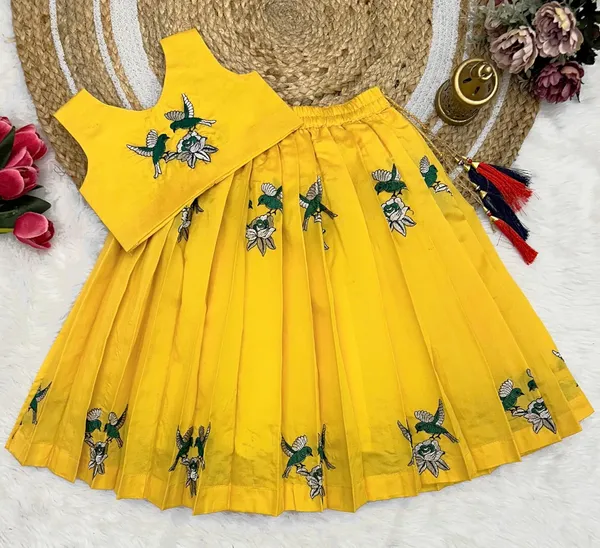Kids_Embroidery_South_Indian_Traditional_Pattu_Pavadai_Silk_Blend_Readymade_Lehenga_Choli_Dress_For_Girls