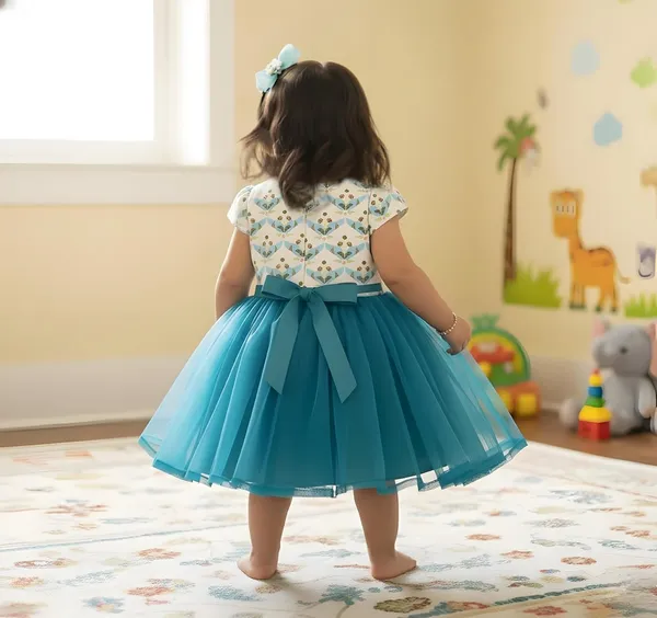 South_Indian_Traditional_Printed_Net_Frock_Dress_For_Baby_Girls