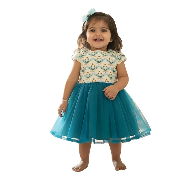 South_Indian_Traditional_Printed_Net_Frock_Dress_For_Baby_Girls
