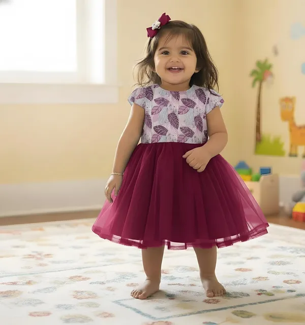 South_Indian_Traditional_Printed_Net_Frock_Dress_For_Baby_Girls