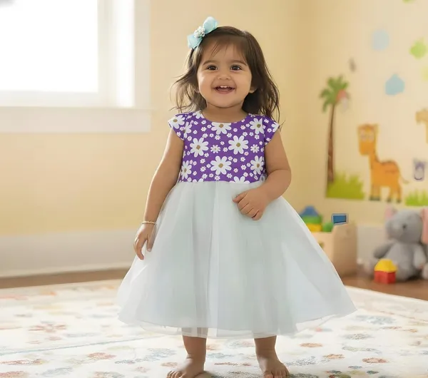South_Indian_Traditional_Printed_Net_Frock_Dress_For_Baby_Girls