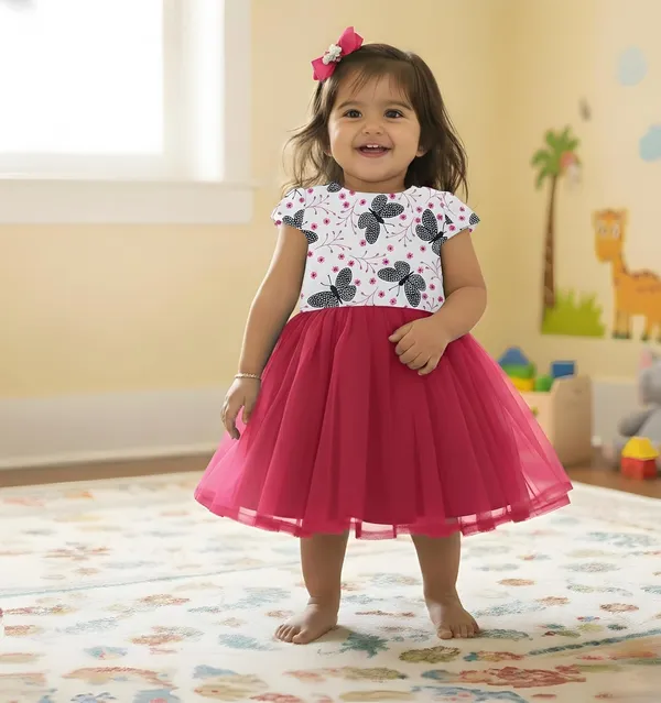 South_Indian_Traditional_Printed_Net_Frock_Dress_For_Baby_Girls
