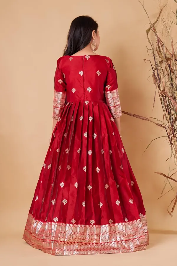 Feliz_The_Designer_Studio_Girl_S_Crepe_Silk_Maxi_Length_Jacquard_Dress_Kids_Dress_Dress_For_Girls