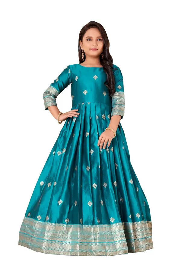 Feliz_The_Designer_Studio_Girl_S_Crepe_Silk_Maxi_Length_Jacquard_Dress_Kids_Dress_Dress_For_Girls