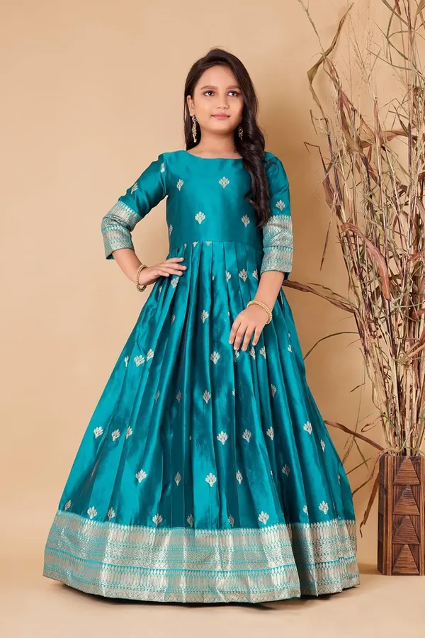 Feliz_The_Designer_Studio_Girl_S_Crepe_Silk_Maxi_Length_Jacquard_Dress_Kids_Dress_Dress_For_Girls
