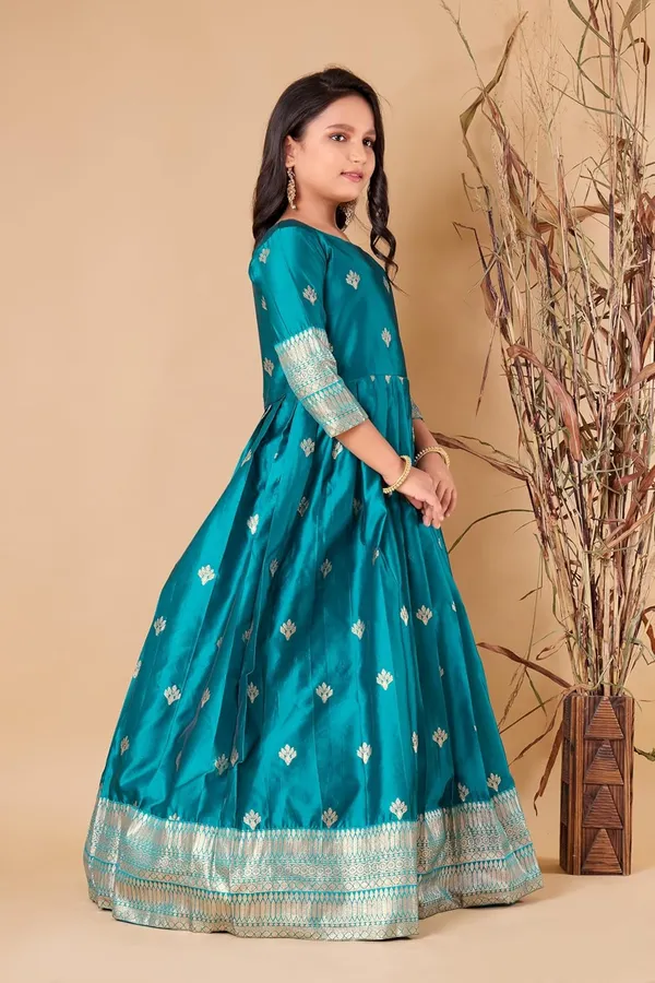 Feliz_The_Designer_Studio_Girl_S_Crepe_Silk_Maxi_Length_Jacquard_Dress_Kids_Dress_Dress_For_Girls