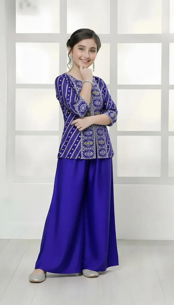 Feliz_The_Designer_Studio_New_Jacquard_Kids_Kurta_And_Palazzo_Set_For_Dress
