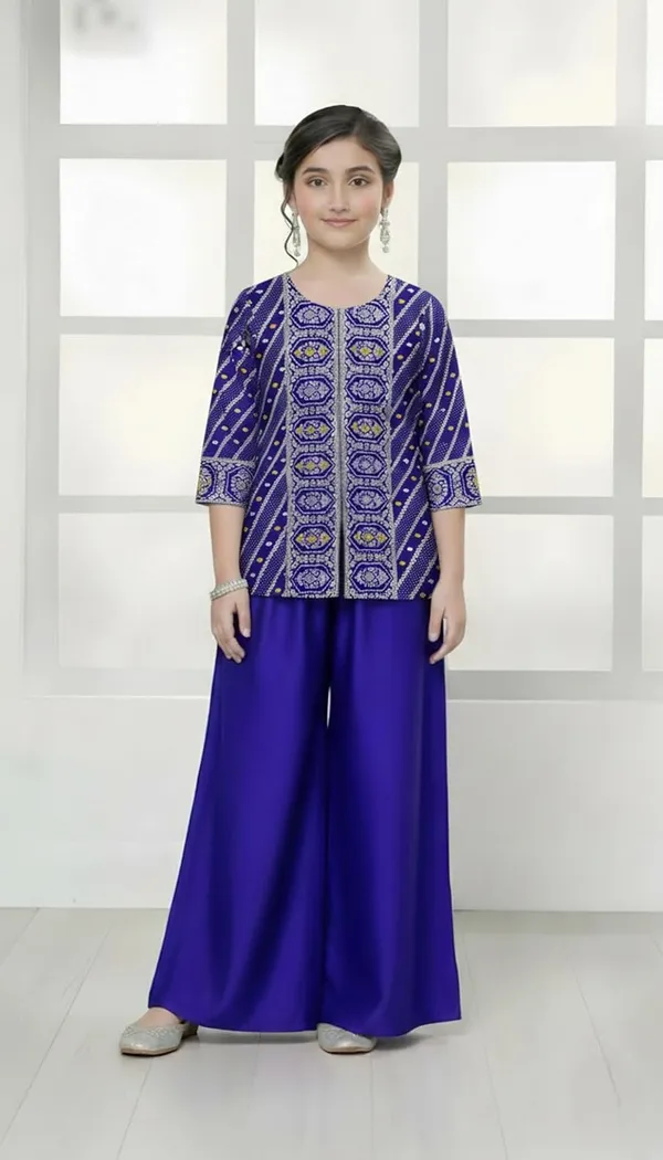Feliz_The_Designer_Studio_New_Jacquard_Kids_Kurta_And_Palazzo_Set_For_Dress