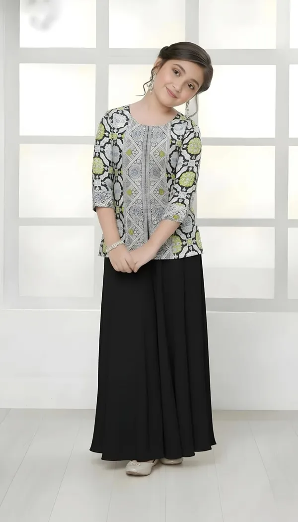 Feliz_The_Designer_Studio_New_Jacquard_Kids_Kurta_And_Palazzo_Set_For_Dress