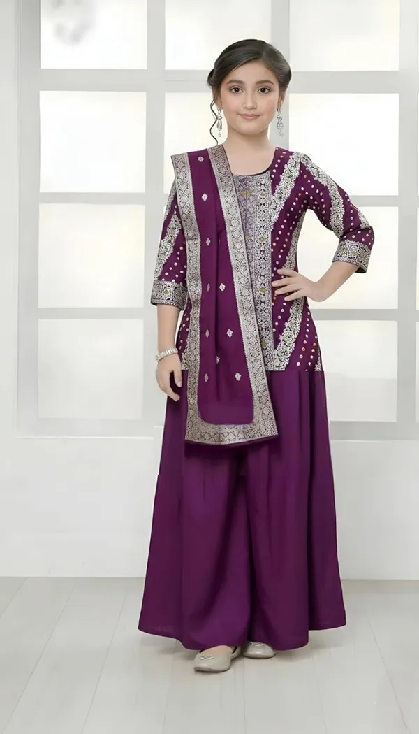 Feliz_The_Designer_Studio_New_Jacquard_Kids_Kurta_And_Palazzo_Set_For_Dress
