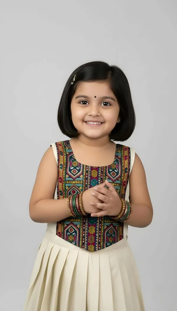 Kids_South_Indian_Traditional_Pattu_Pavadai_Silk_Blend_Readymade_Lehenga_Choli_Dress_For_Girls