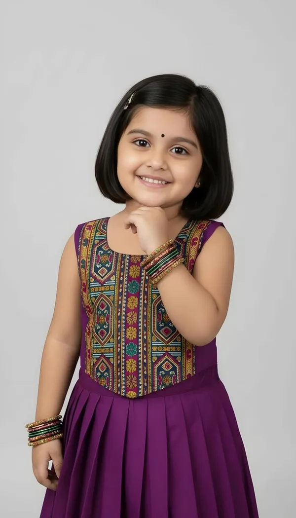 Kids_South_Indian_Traditional_Pattu_Pavadai_Silk_Blend_Readymade_Lehenga_Choli_Dress_For_Girls