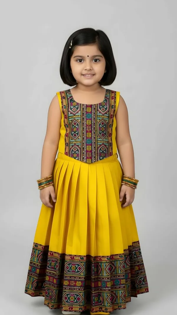 Kids_South_Indian_Traditional_Pattu_Pavadai_Silk_Blend_Readymade_Lehenga_Choli_Dress_For_Girls
