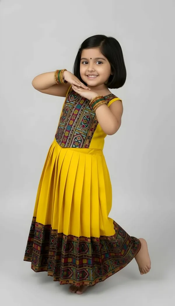 Kids_South_Indian_Traditional_Pattu_Pavadai_Silk_Blend_Readymade_Lehenga_Choli_Dress_For_Girls