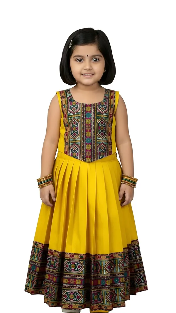 Kids_South_Indian_Traditional_Pattu_Pavadai_Silk_Blend_Readymade_Lehenga_Choli_Dress_For_Girls