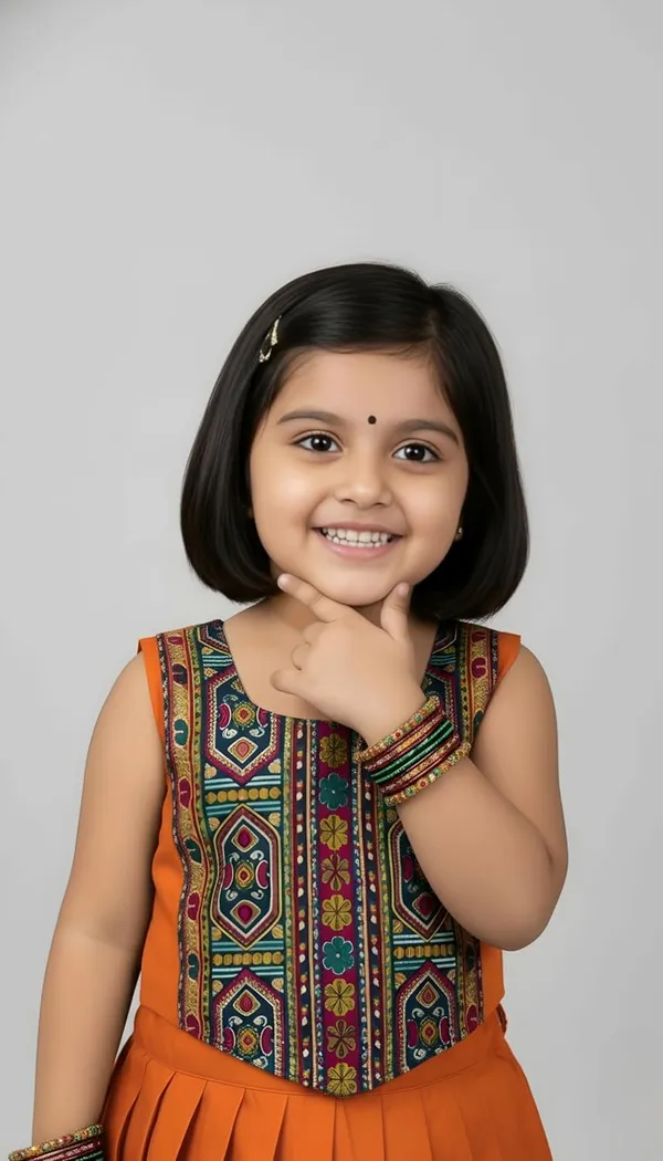 Kids_South_Indian_Traditional_Pattu_Pavadai_Silk_Blend_Readymade_Lehenga_Choli_Dress_For_Girls