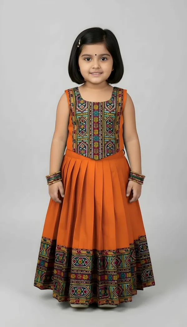 Kids_South_Indian_Traditional_Pattu_Pavadai_Silk_Blend_Readymade_Lehenga_Choli_Dress_For_Girls