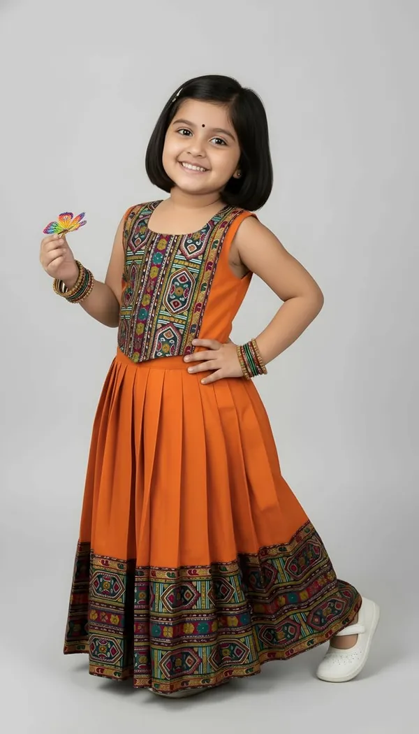 Kids_South_Indian_Traditional_Pattu_Pavadai_Silk_Blend_Readymade_Lehenga_Choli_Dress_For_Girls