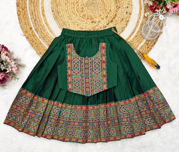 Kids_South_Indian_Traditional_Pattu_Pavadai_Silk_Blend_Readymade_Lehenga_Choli_Dress_For_Girls