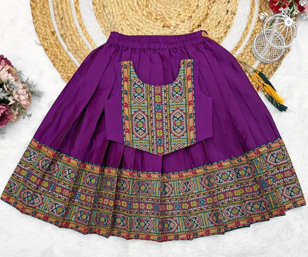 Kids_South_Indian_Traditional_Pattu_Pavadai_Silk_Blend_Readymade_Lehenga_Choli_Dress_For_Girls