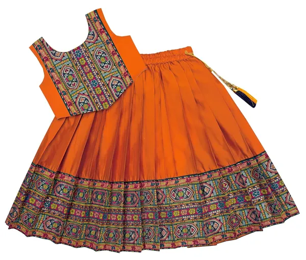 Kids_South_Indian_Traditional_Pattu_Pavadai_Silk_Blend_Readymade_Lehenga_Choli_Dress_For_Girls
