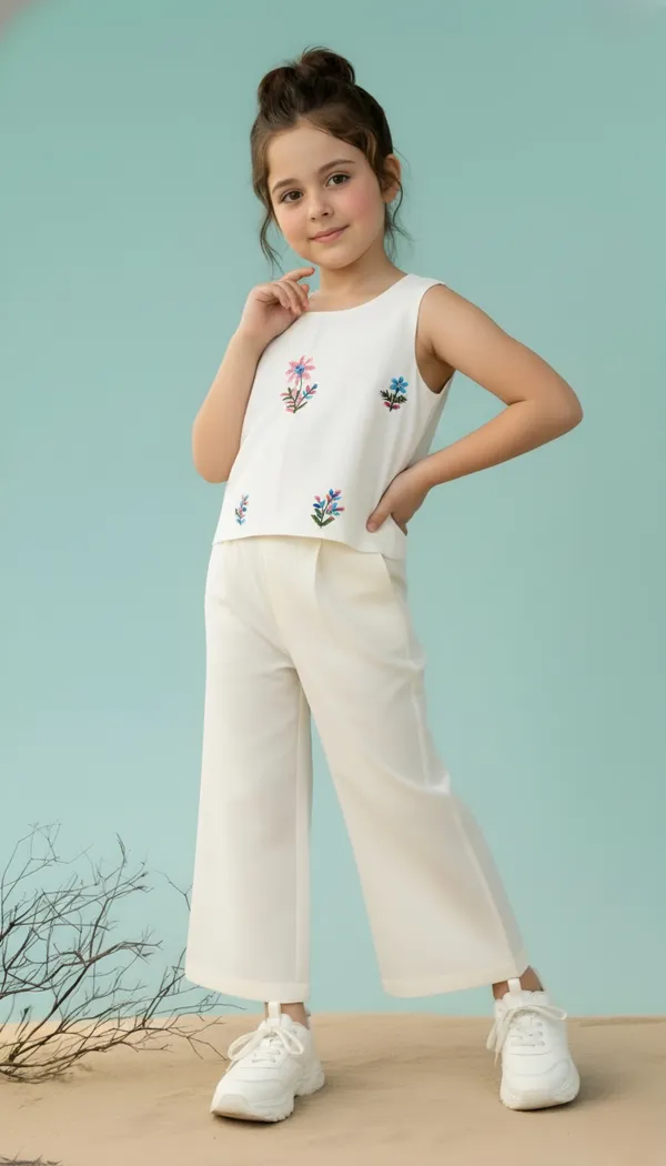 FELIZ_THE_DESIGNER_STUDIO_Girls_Silk_Blend_Ethnic_Top_&_Palazzo_Set|Kids_Salwar_Set|Indo_Western
