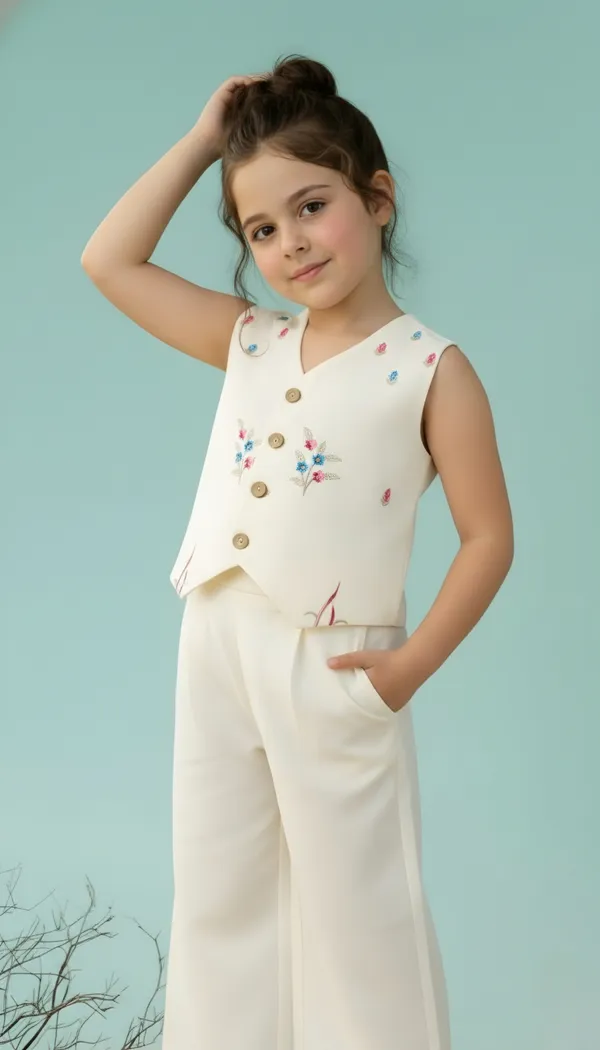FELIZ_THE_DESIGNER_STUDIO_Girls_Silk_Blend_Ethnic_Top_&_Palazzo_Set|Kids_Salwar_Set|Indo_Western