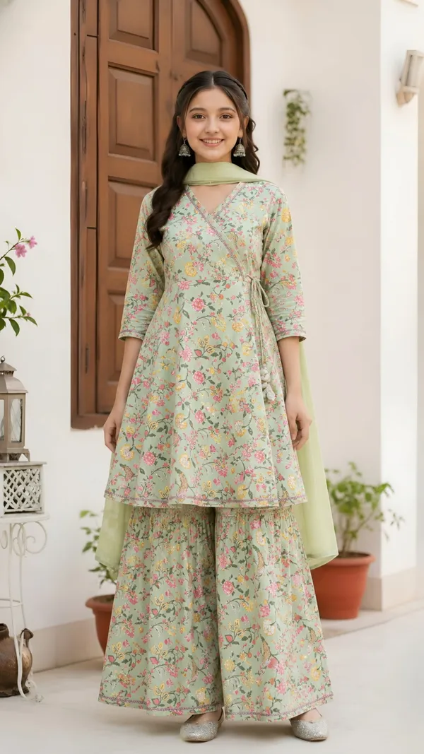FELIZ_THE_DESIGNER_STUDIO_new_Pista_floral_print_alia_cut_top_and_sharara_set_Dress_for_girls