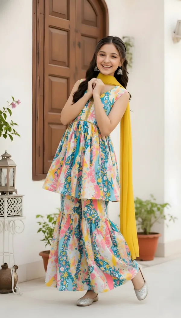 Girls_Rayon_Fabric_Floral_Printed__Sharara_Dress_Set_For_All_Occasion_salwar_suit