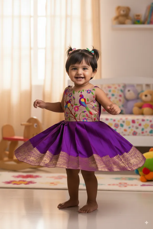 Kids_Pattu_Pavadai_Frock