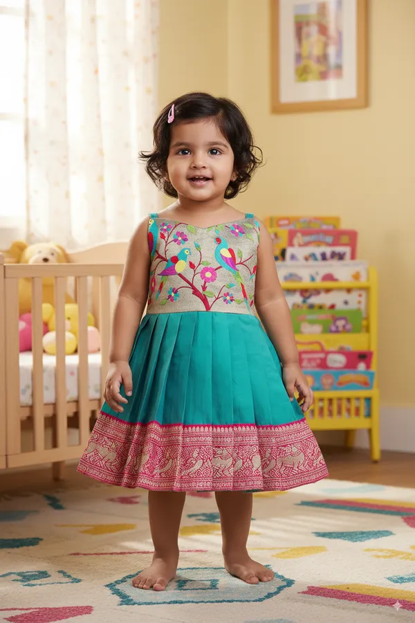 South_Indian_Traditional_Pattu_Pavadai_Jacquard_Frock_Dress_for_Baby_Girls