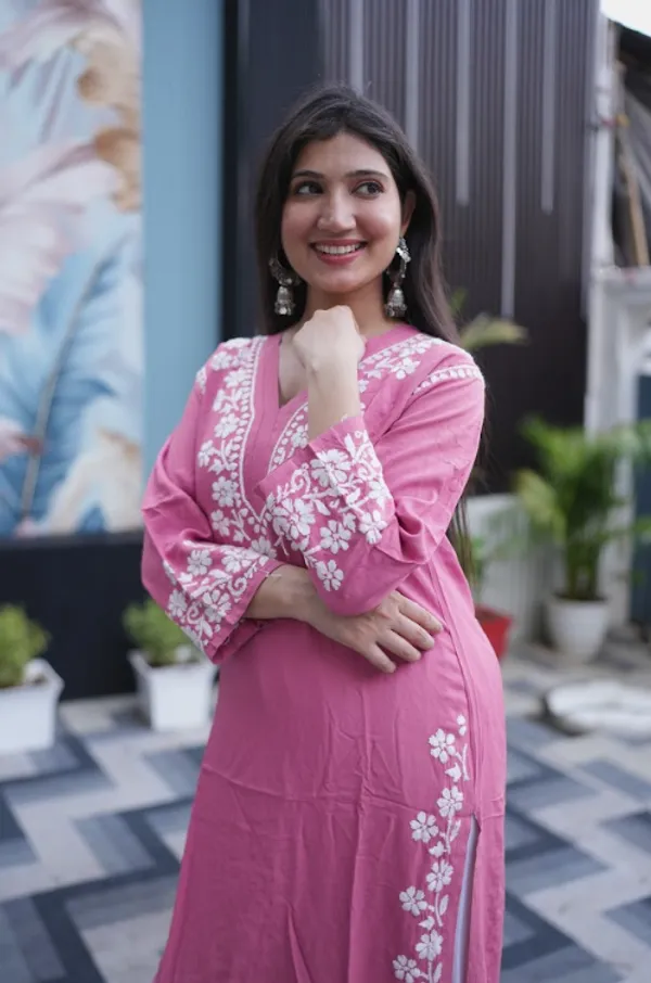 Dusky_Rose_Reyon_Kurti_For_Woman