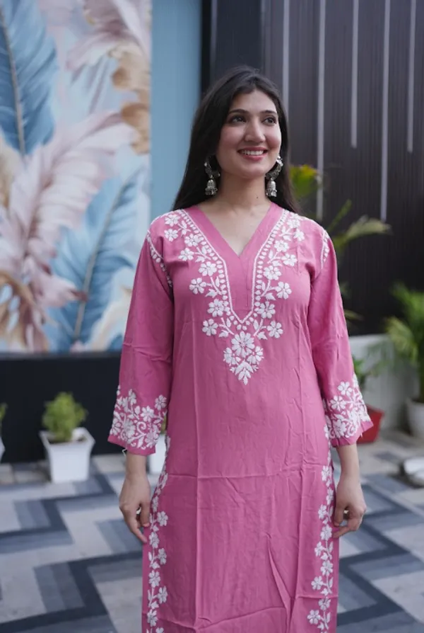 Dusky_Rose_Reyon_Kurti_For_Woman