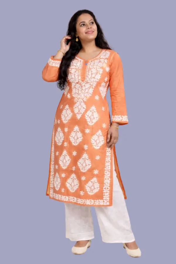 Orange_Reyon_Kurti_For_Woman
