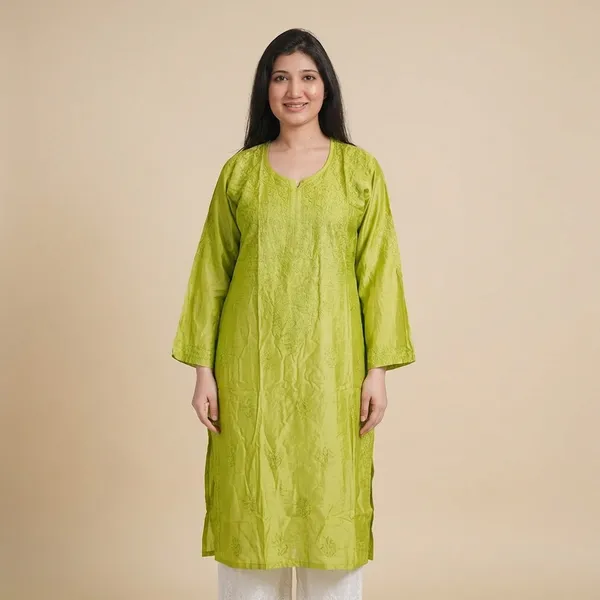Purple_And_Mint_Green_Chanderi_Kurti_For_Woman_Pack_Of_2