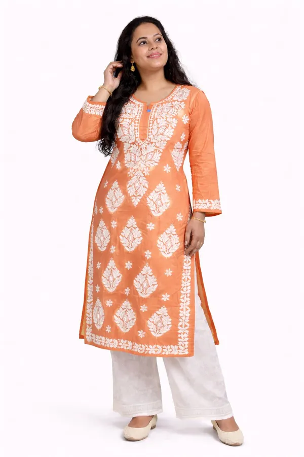 Orange_Reyon_Kurti_For_Woman