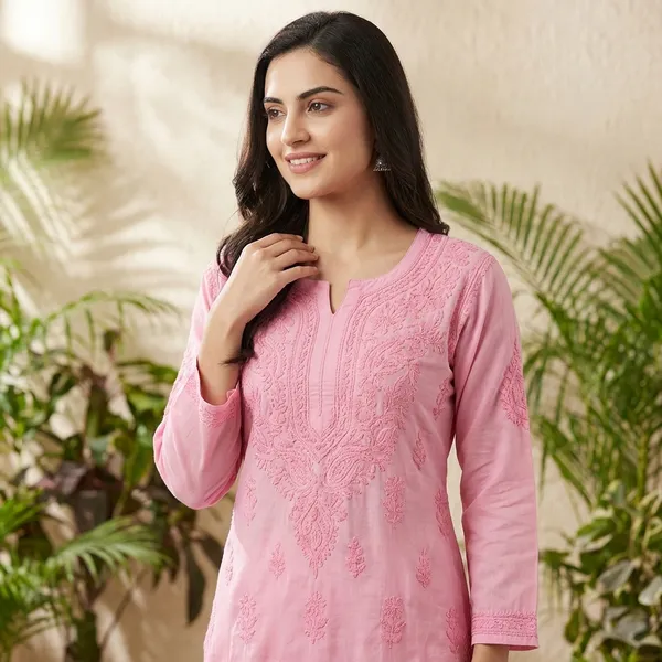 Pista_Green_And_Pink_Linen_Kurti_For_Woman_Pack_Of_2