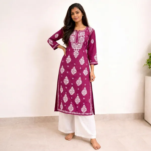 Purple_And_Mint_Green_Chanderi_Kurti_For_Woman_Pack_Of_2