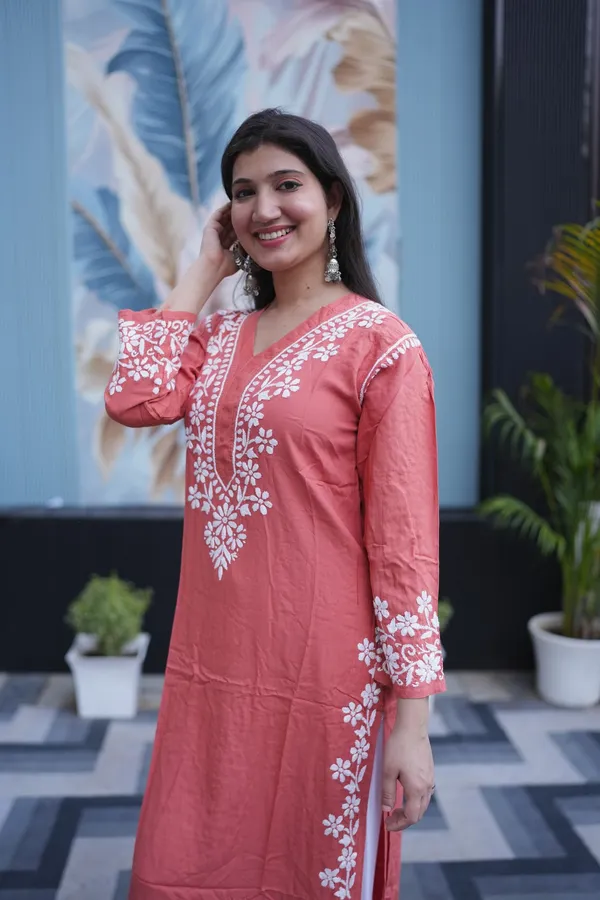 Orange_Reyon_Kurti_For_Woman