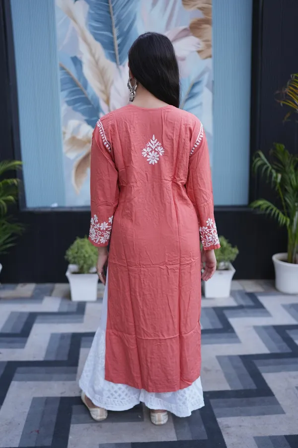 Orange_Reyon_Kurti_For_Woman