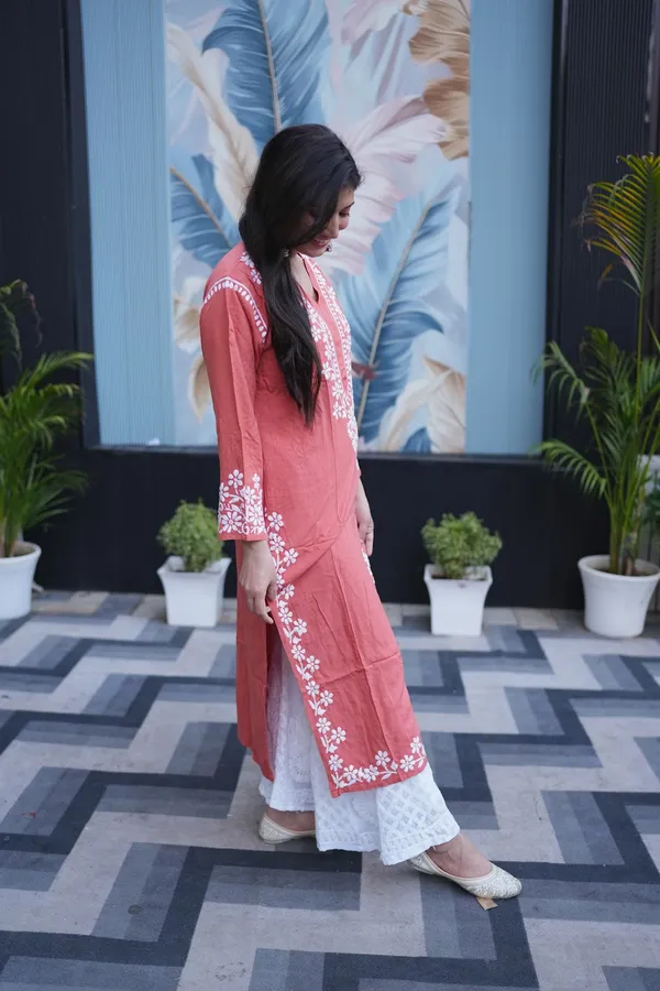 Orange_Reyon_Kurti_For_Woman
