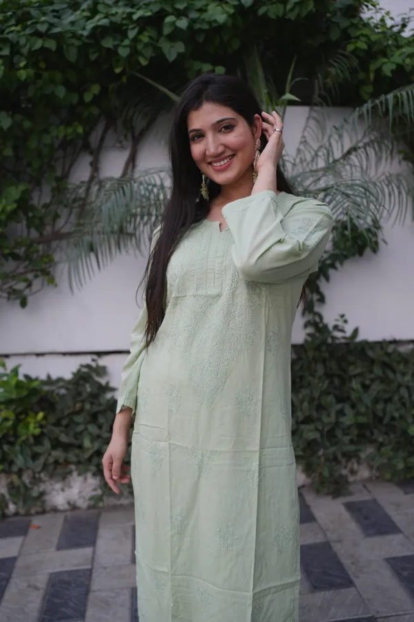 Olive_Green_Cotton_Kurti_For_Woman