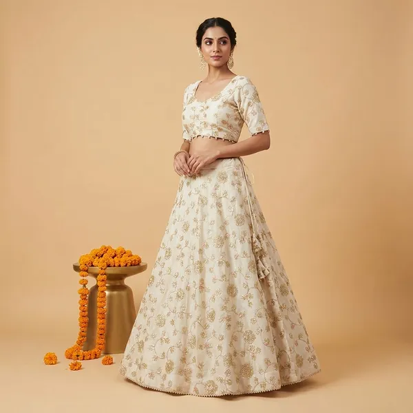 White_Khadi_Cotton_Lehenga_Set_For_Women_(LEHENGA+BLOUSE+DUPATTA)
