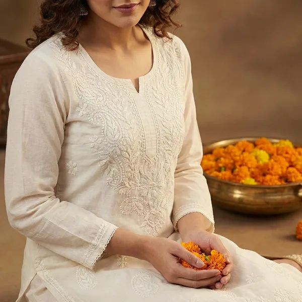 Cream_Khadi_Cotton_Co-Ord_Set_For_Women